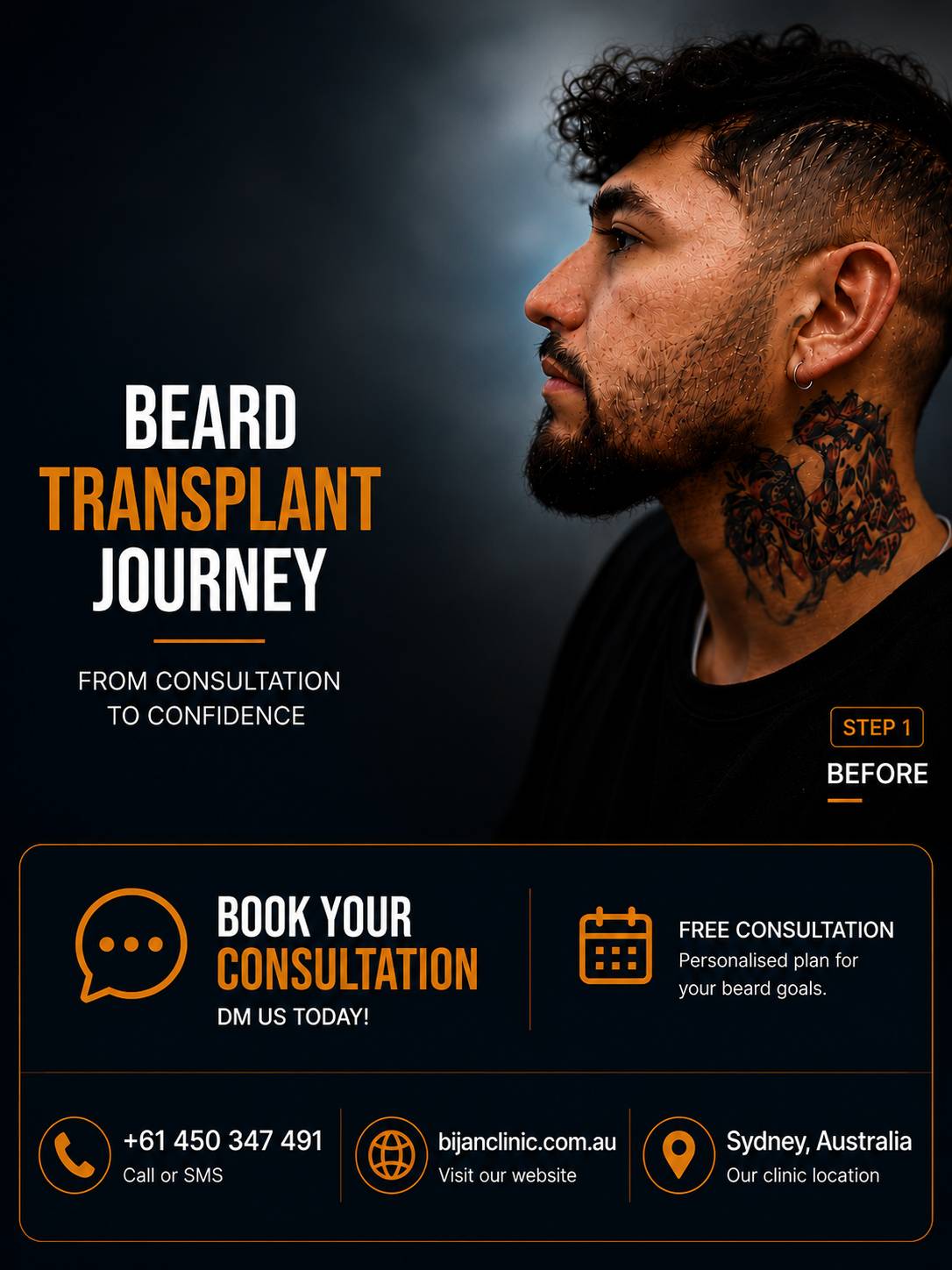beard transplant Sydeny - Bijan Clinic