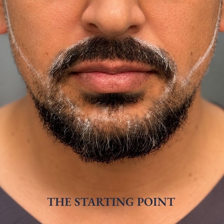 before beard transplant